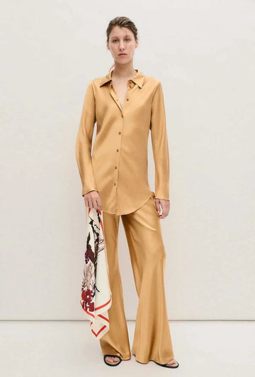 Silk Laundry Bias Cut Shirt Cowrie