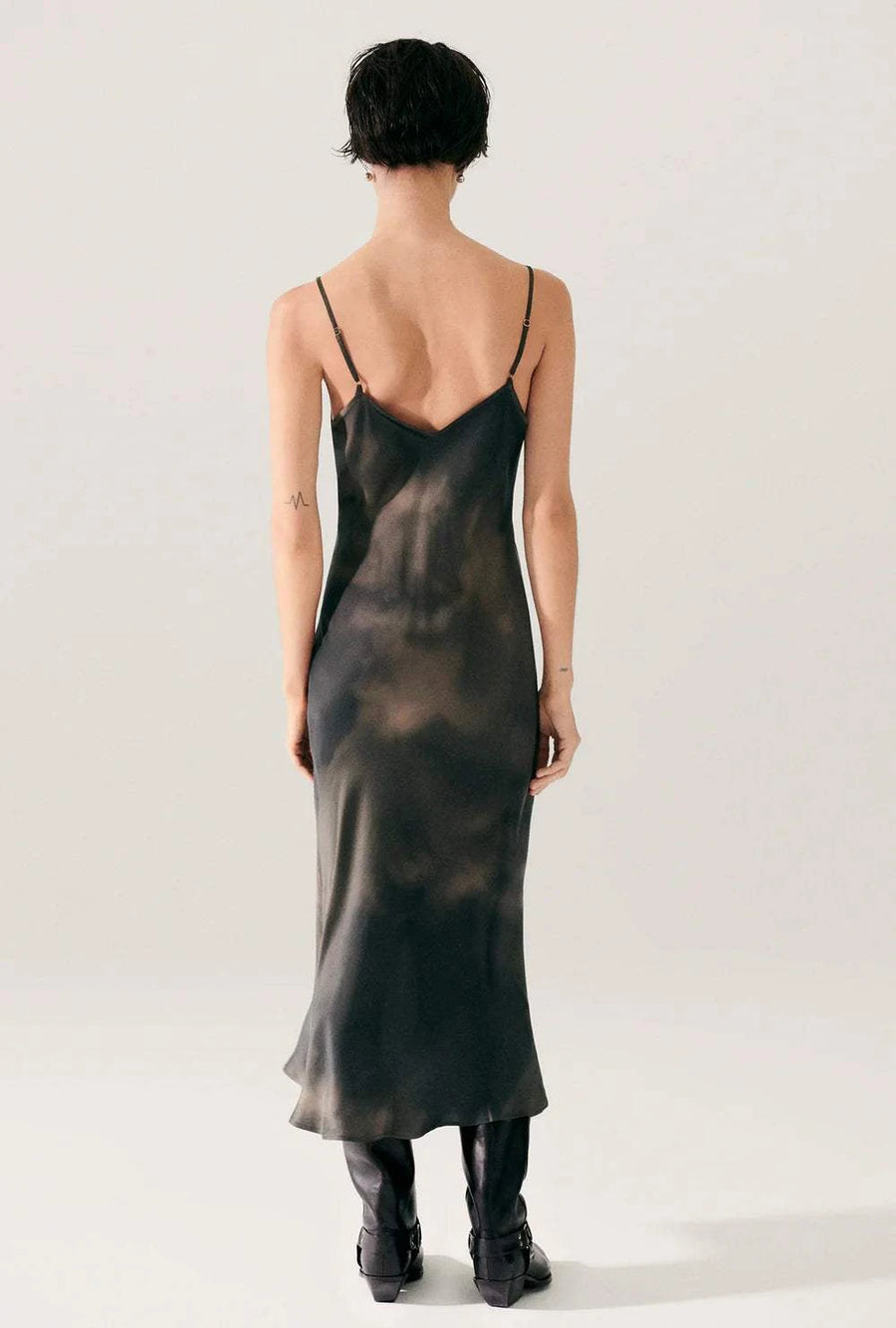 Silk Laundry 90s Slip Dress Smoke