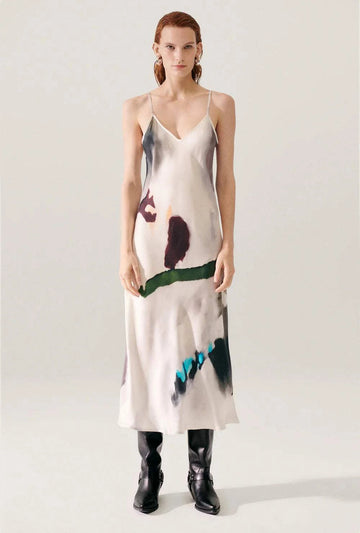 Silk Laundry 90s Slip Dress Phosphate