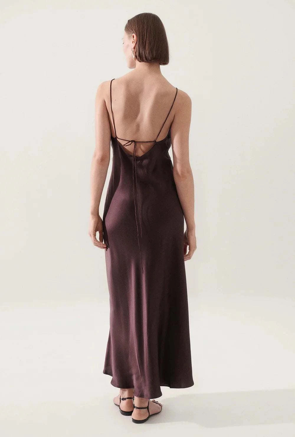 Silk Laundry Deco Rouleau Dress Cacao