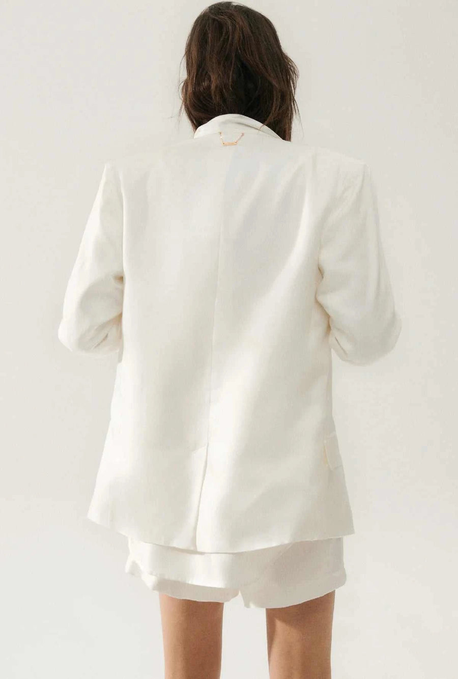 Silk Laundry Twill Miami Blazer White