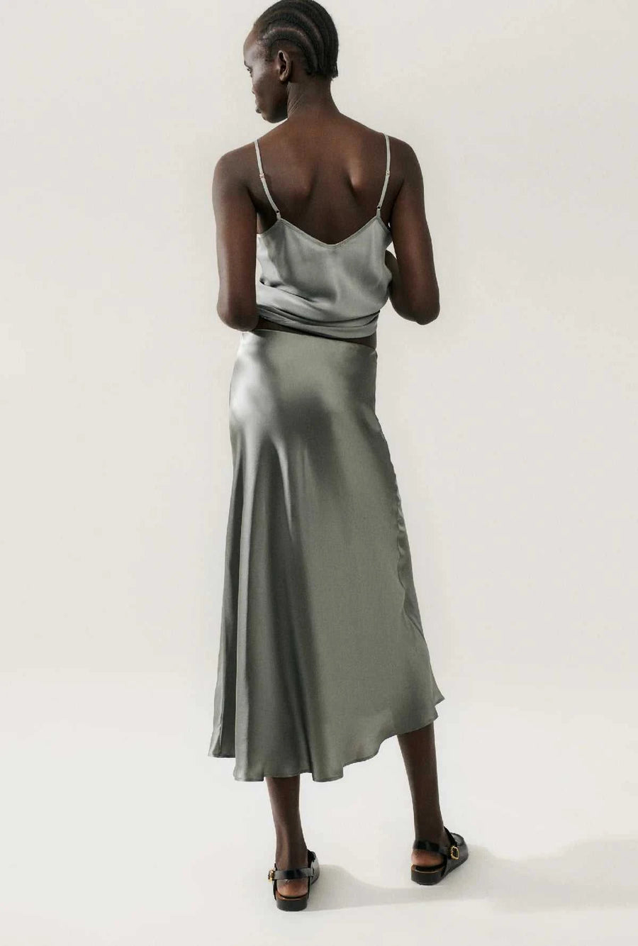 Silk Laundry Bias Cut Cami Moon
