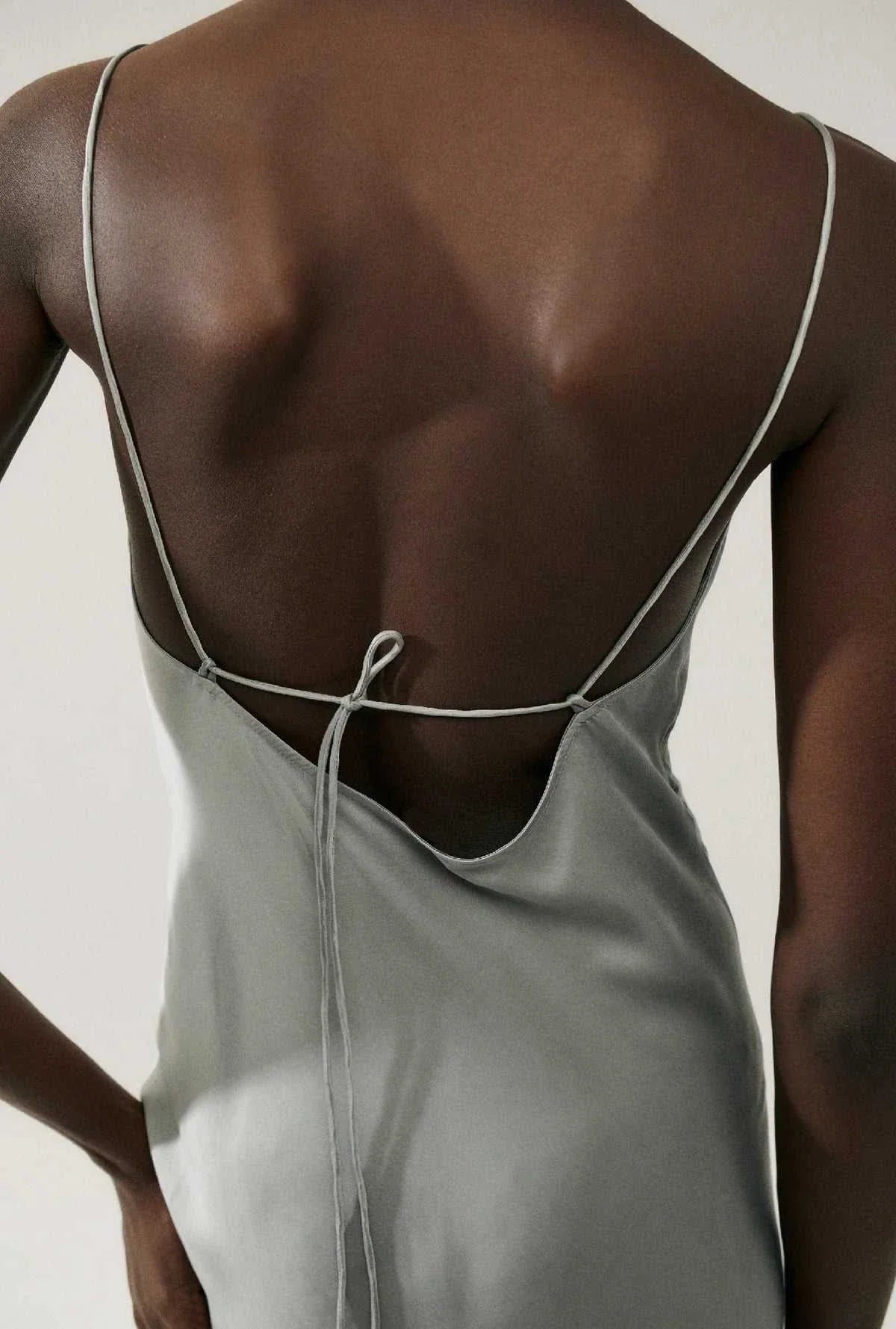 Silk Laundry Deco Rouleau Dress Moon