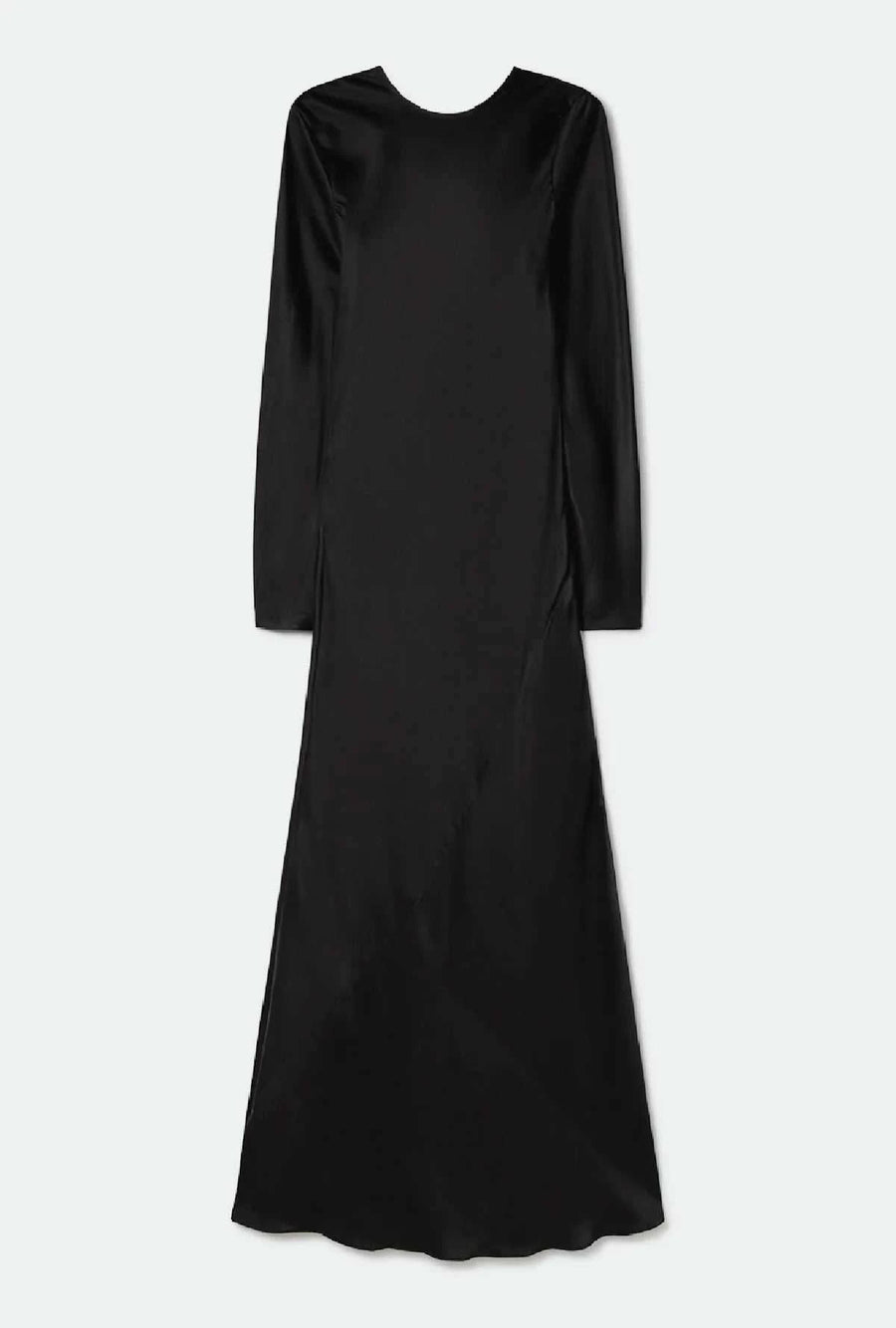 Silk Laundry Full Sleeve Bias Cut Dress Black