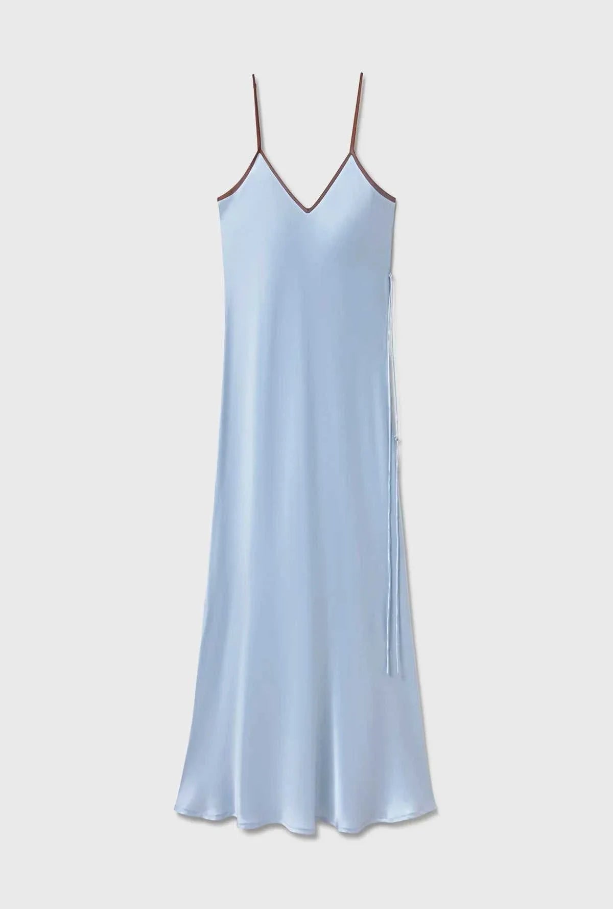 Silk Laundry 90s Slip Dress Cornflower