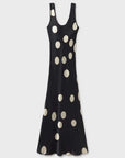Silk Laundry Scoop Neck Dress Large Polka Dot