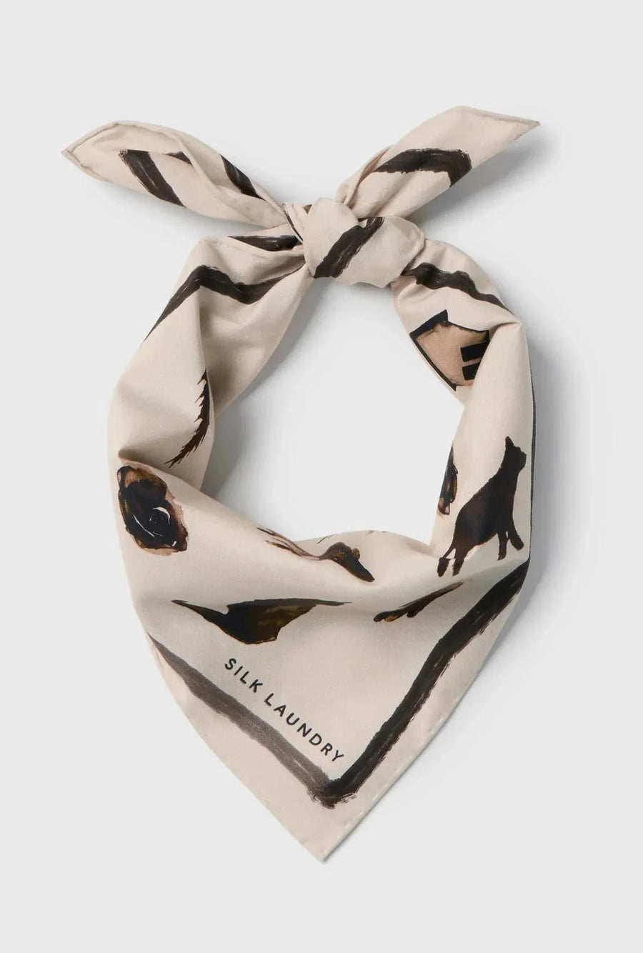 Silk Laundry Cotton Silk Scarf Miracles Hazelnut