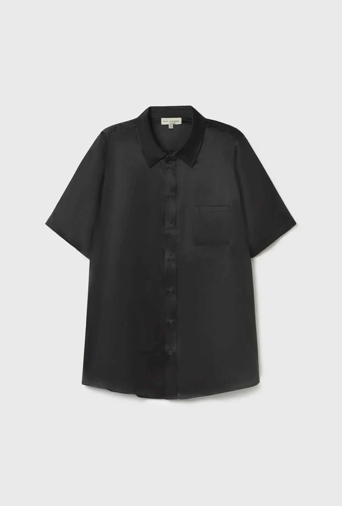 Silk Laundry Short Sleeve Boyfriend Shirt Year Of The Horse