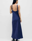 Silk Laundry Deco Ruched Dress Purple Rain