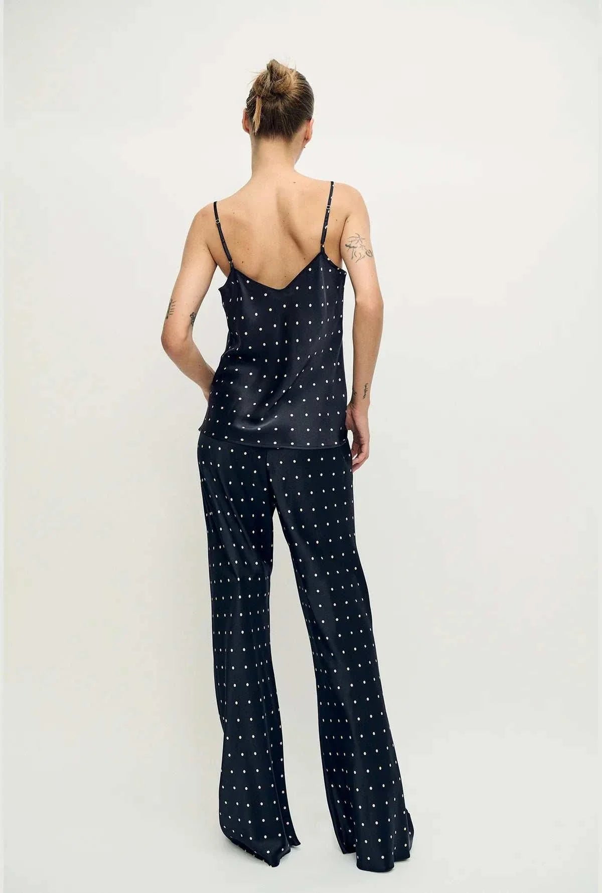 Silk Laundry Bias Cut Cami Polka Dot