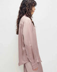 Silk Laundry Hammered Boyfriend Shirt Lasso