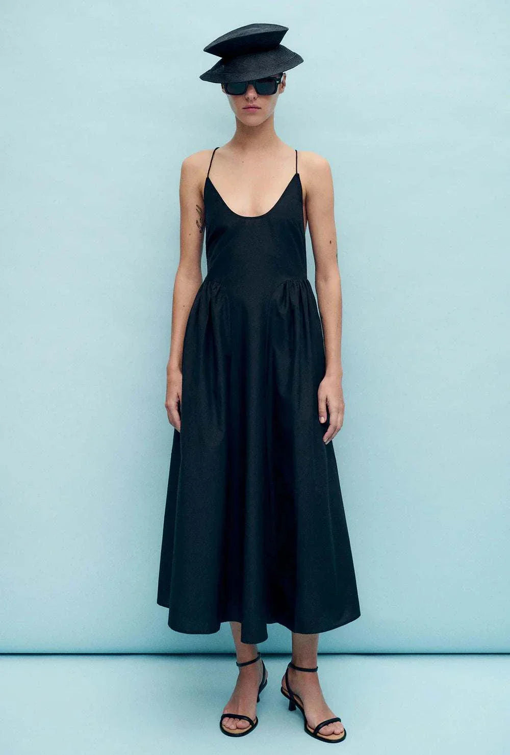 Silk Laundry Dive Dress Black