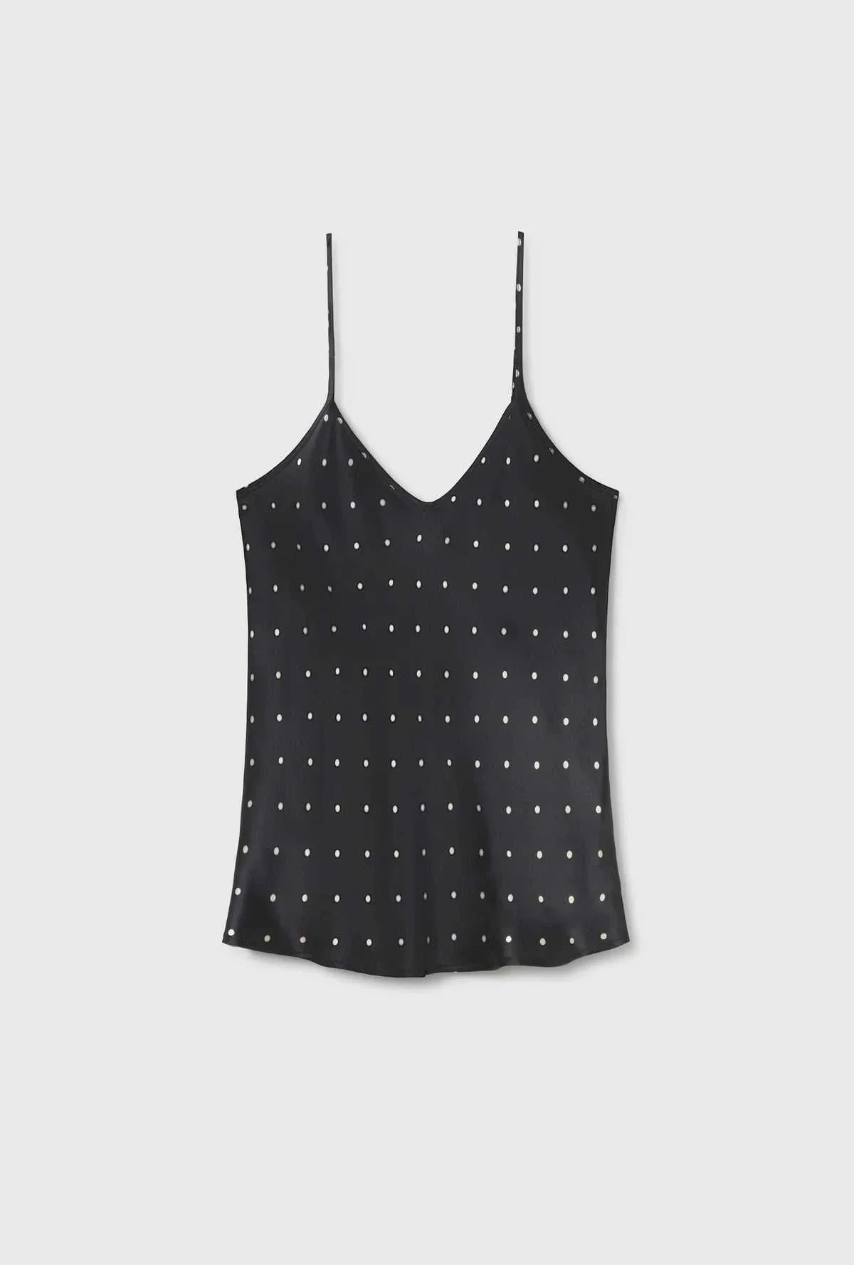 Silk Laundry Bias Cut Cami Polka Dot