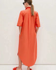 Silk Laundry Short Sleeve Boyfriend Shirt Dress Snapper