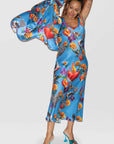 Silk Laundry Scoop Neck Dress Dearly Beloved Mirage