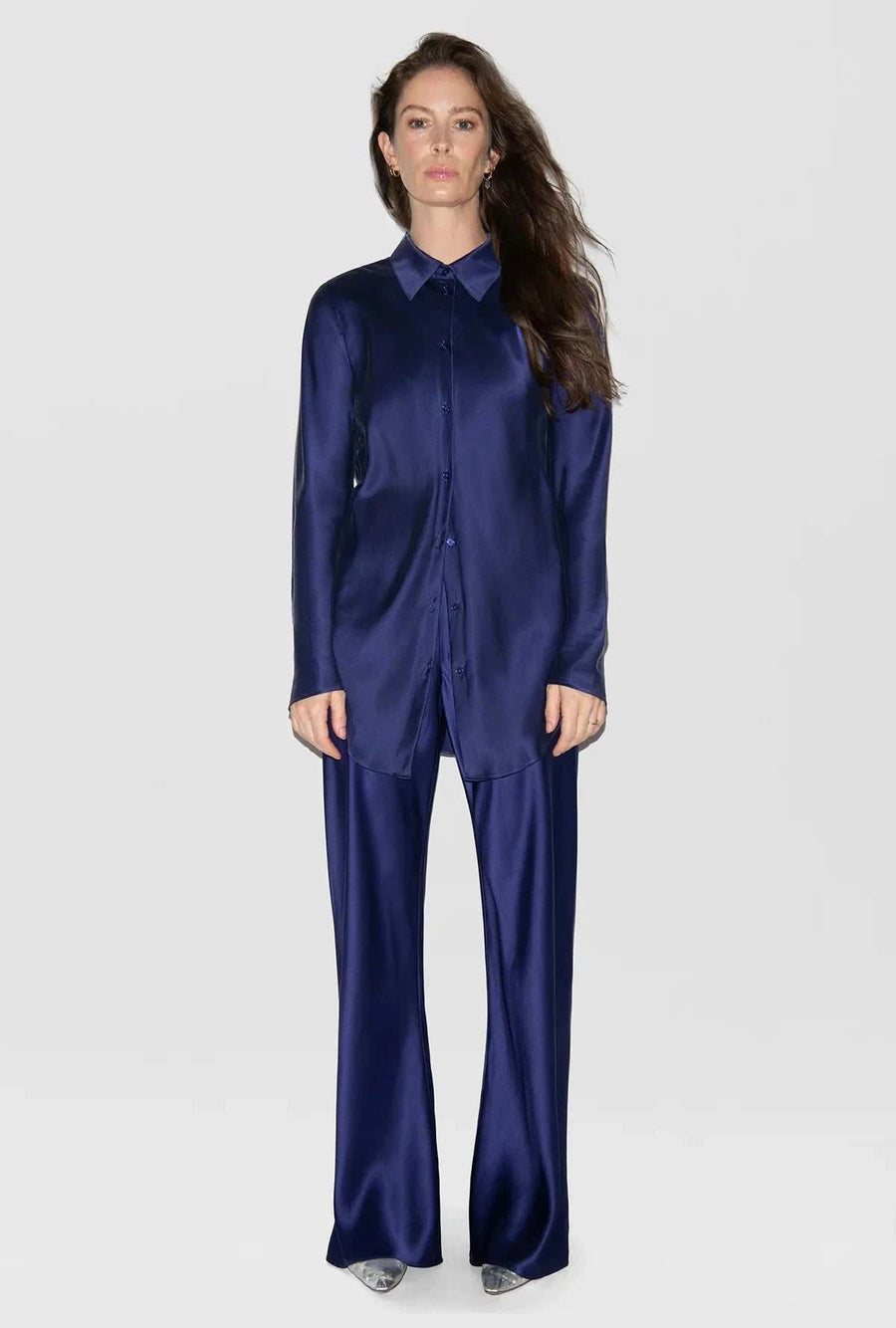 Silk Laundry Bias Cut Pants Purple Rain