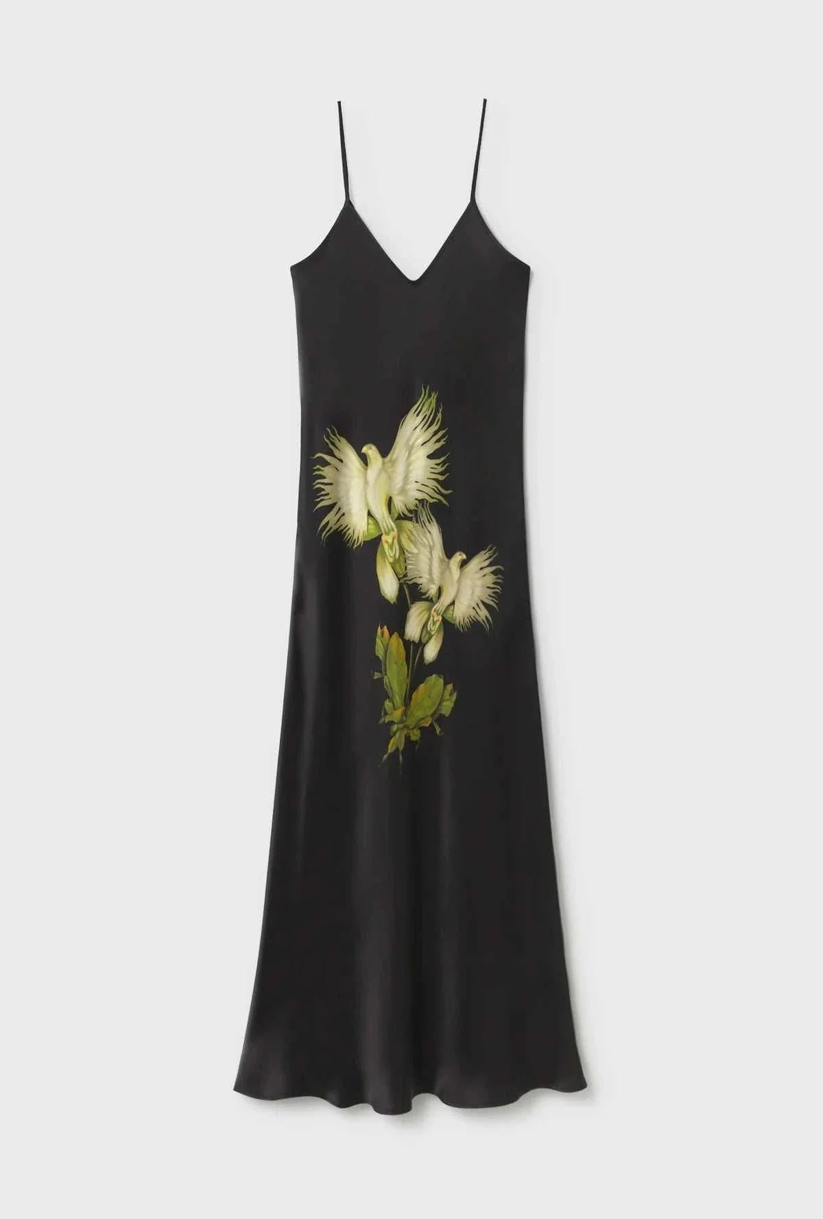 Silk Laundry 90s Slip Dress Egret