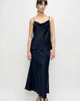 Silk Laundry Hammered Drape Cami Black