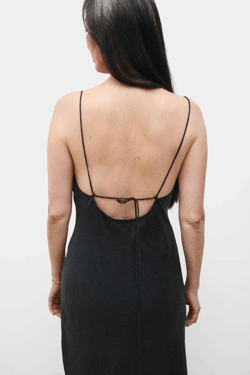 Silk Laundry Deco Rouleau Dress Black