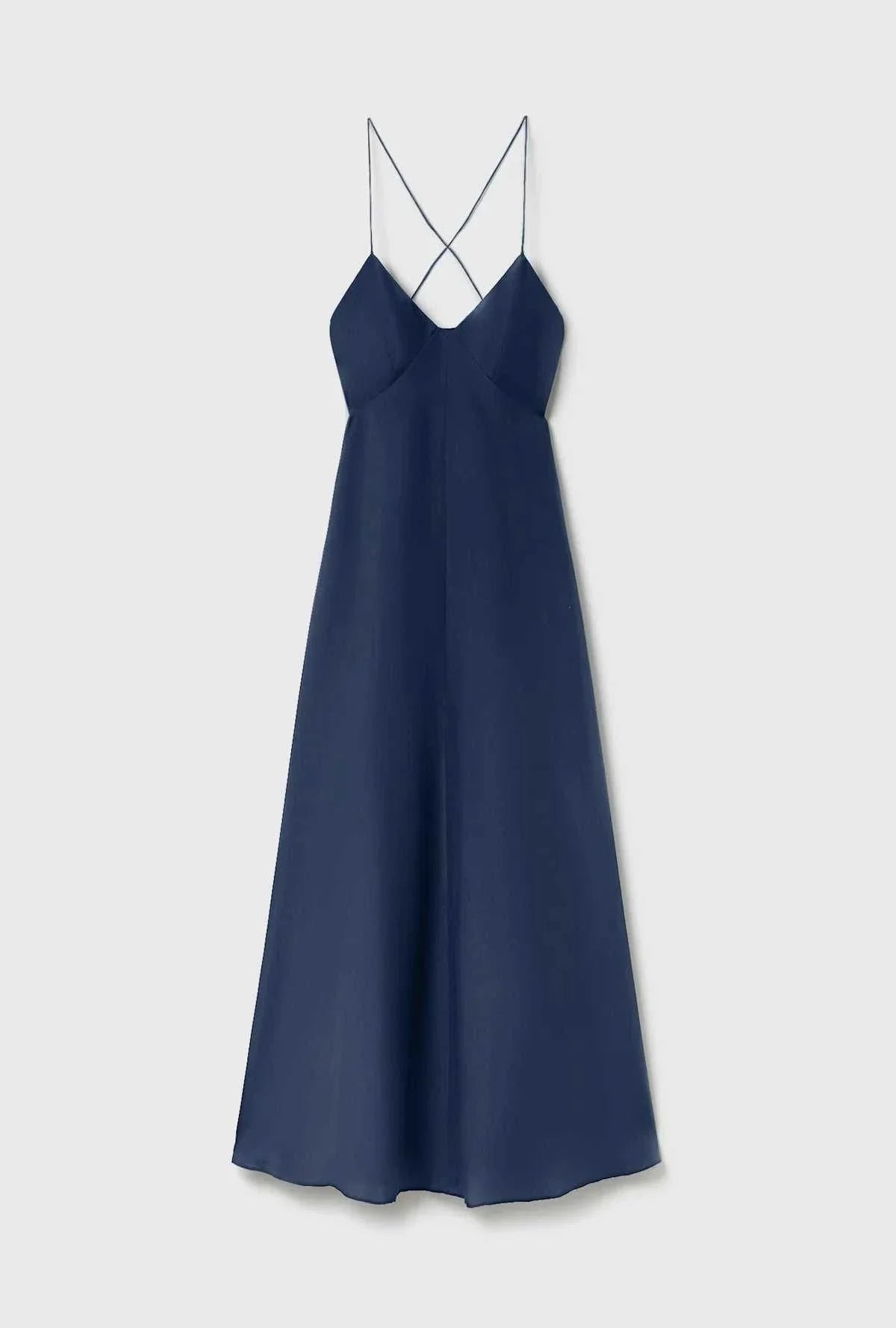 Silk Laundry Long Maxi Dress Midnight