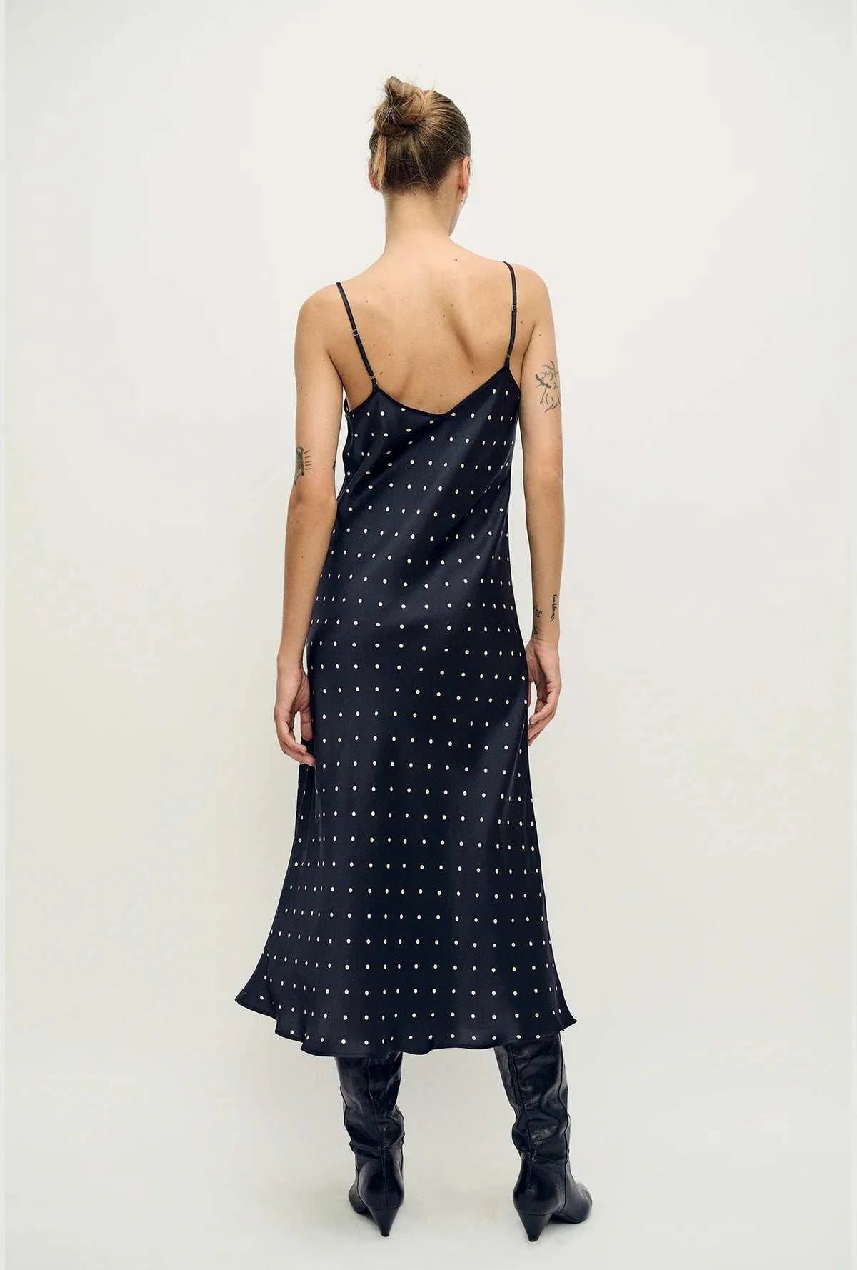 Silk Laundry 90s Slip Dress Polka Dot