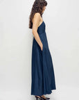 Silk Laundry Long Maxi Dress Midnight