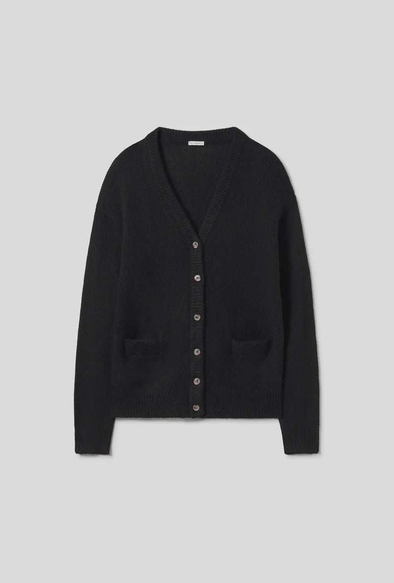 Silk Laundry Alpaca Slouch Cardigan Black