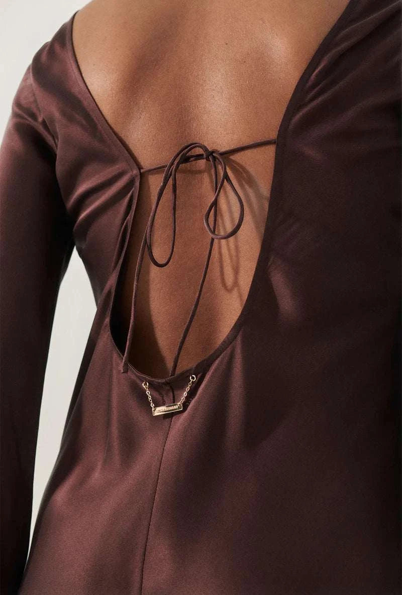 Silk Laundry Sienna Dress Cacao