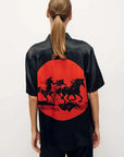 Silk Laundry Short Sleeve Boyfriend Shirt Year Of The Horse