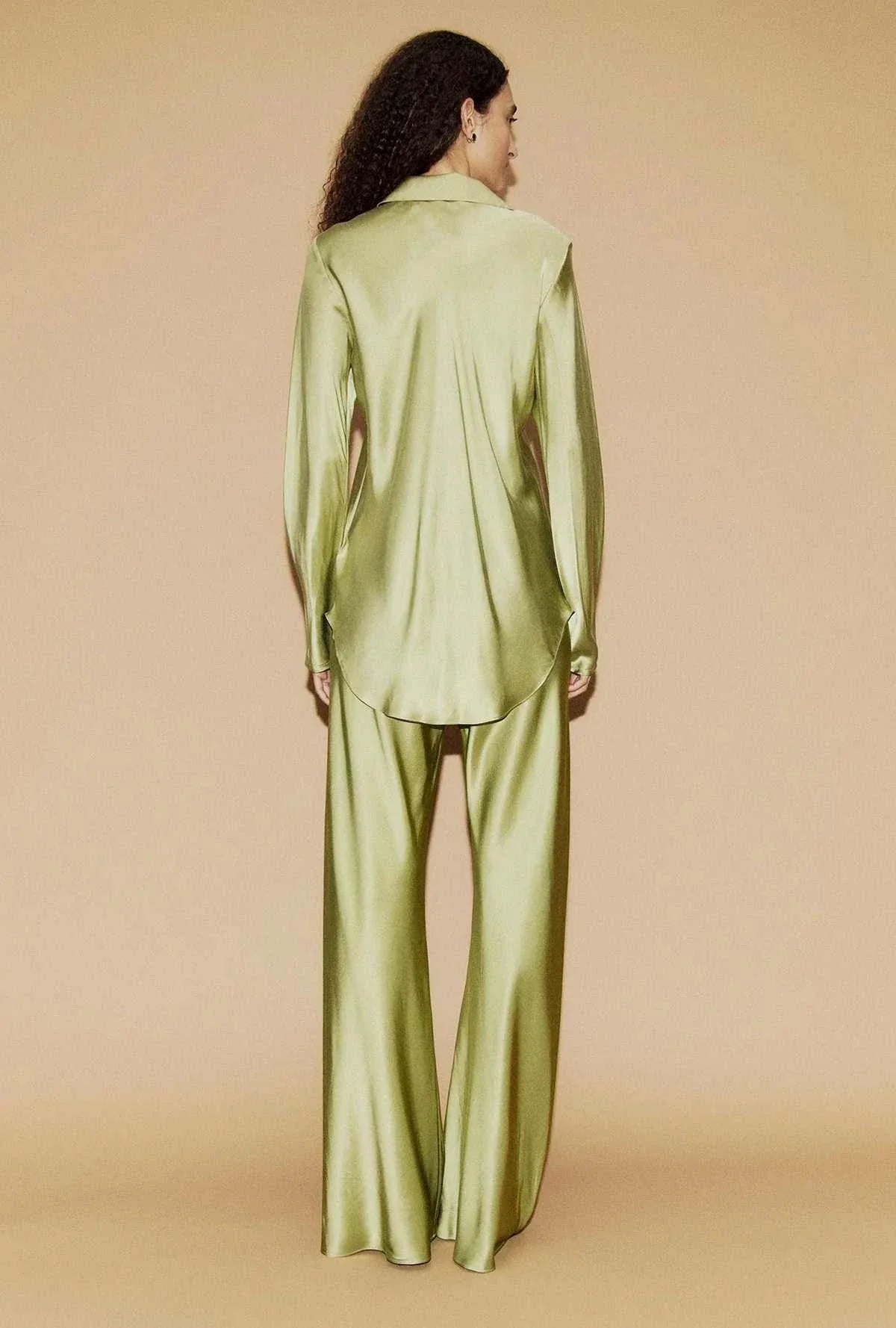 Silk Laundry Bias Cut Pants Sage