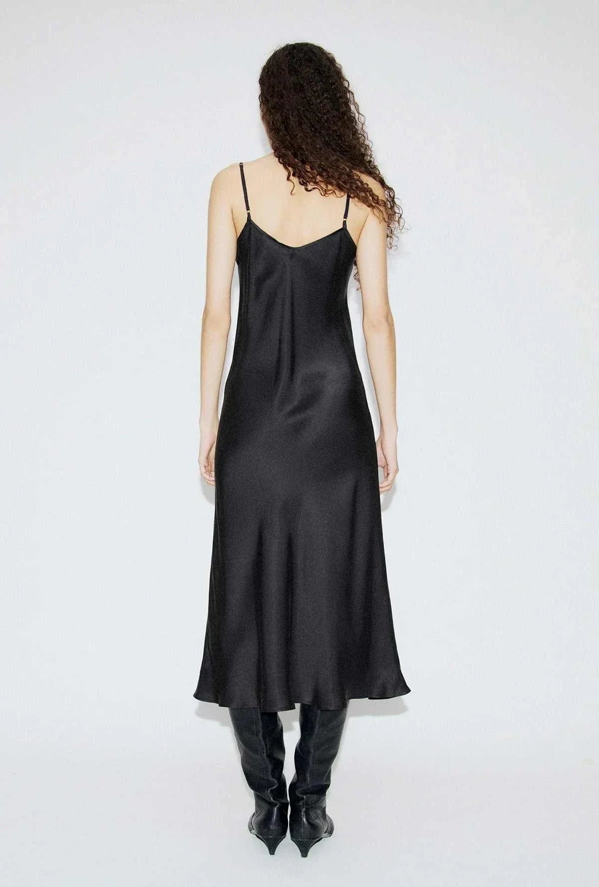 Silk Laundry 90s Slip Dress Egret