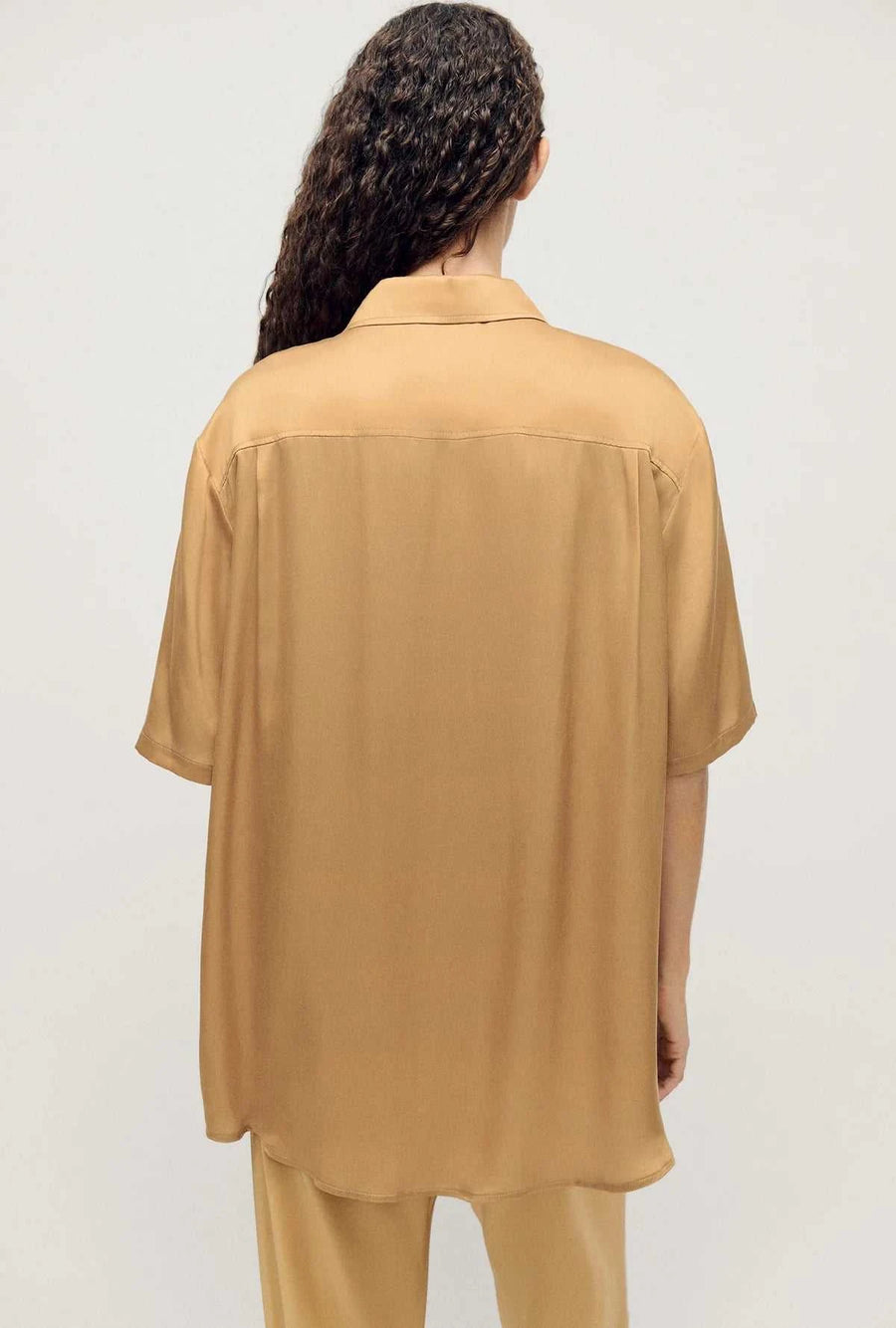 Silk Laundry Short Sleeve Boyfriend Shirt Seahorse