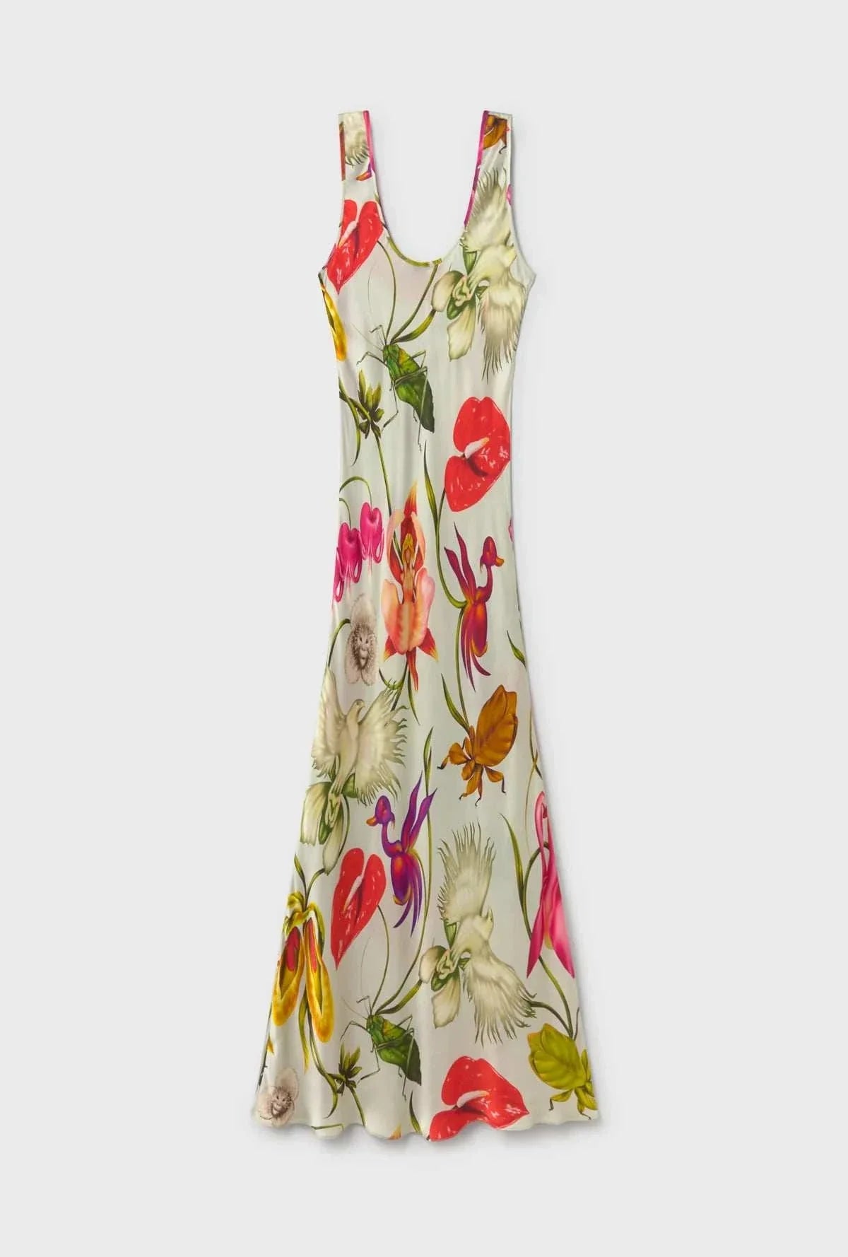 Silk Laundry Scoop Neck Dress Wonderland