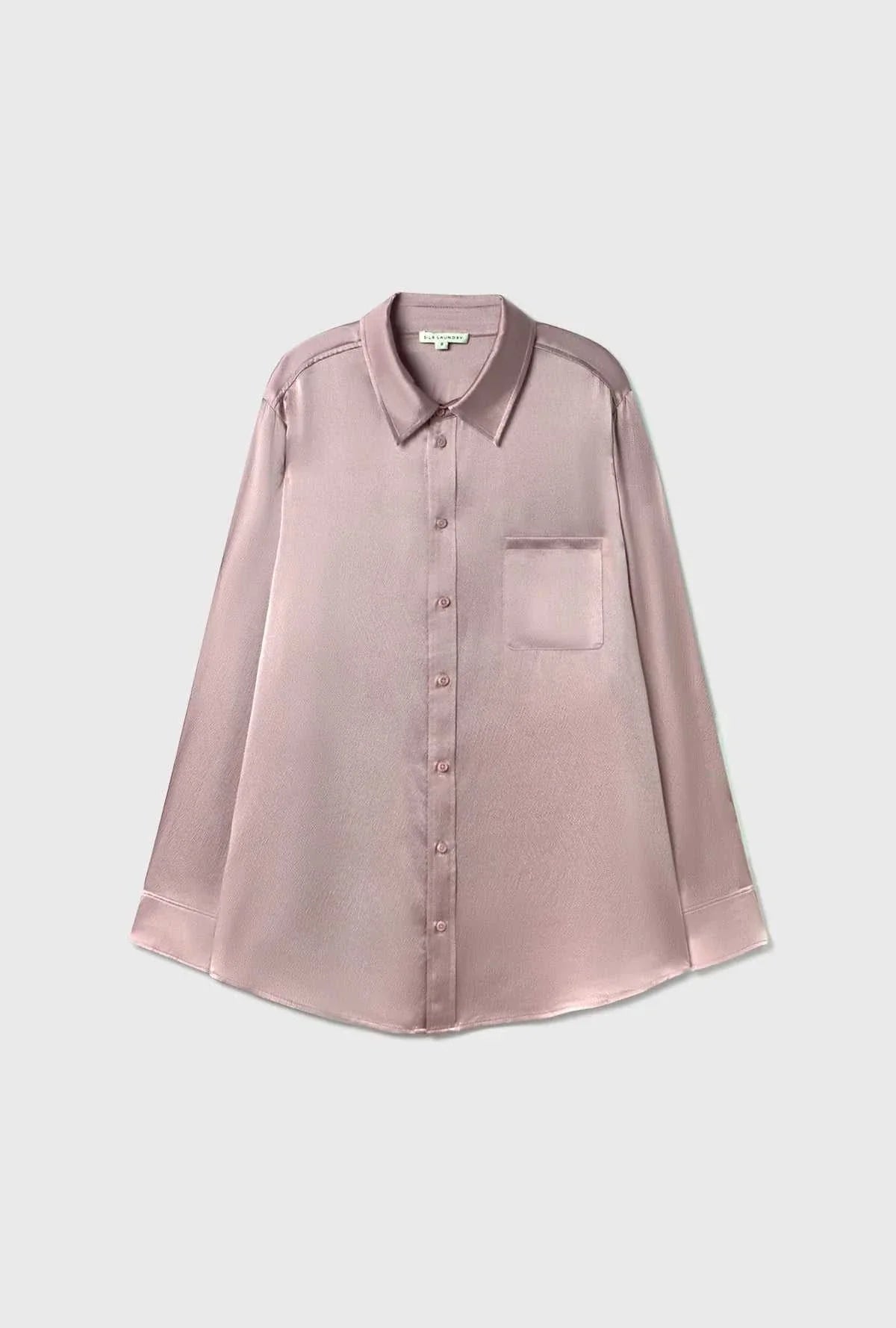 Silk Laundry Hammered Boyfriend Shirt Lasso