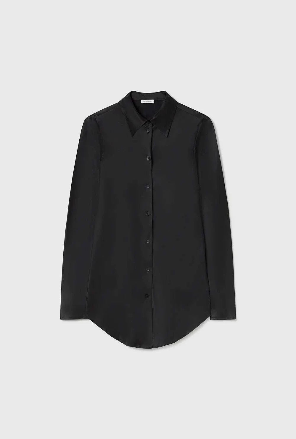 Silk Laundry Bias Cut Shirt Black