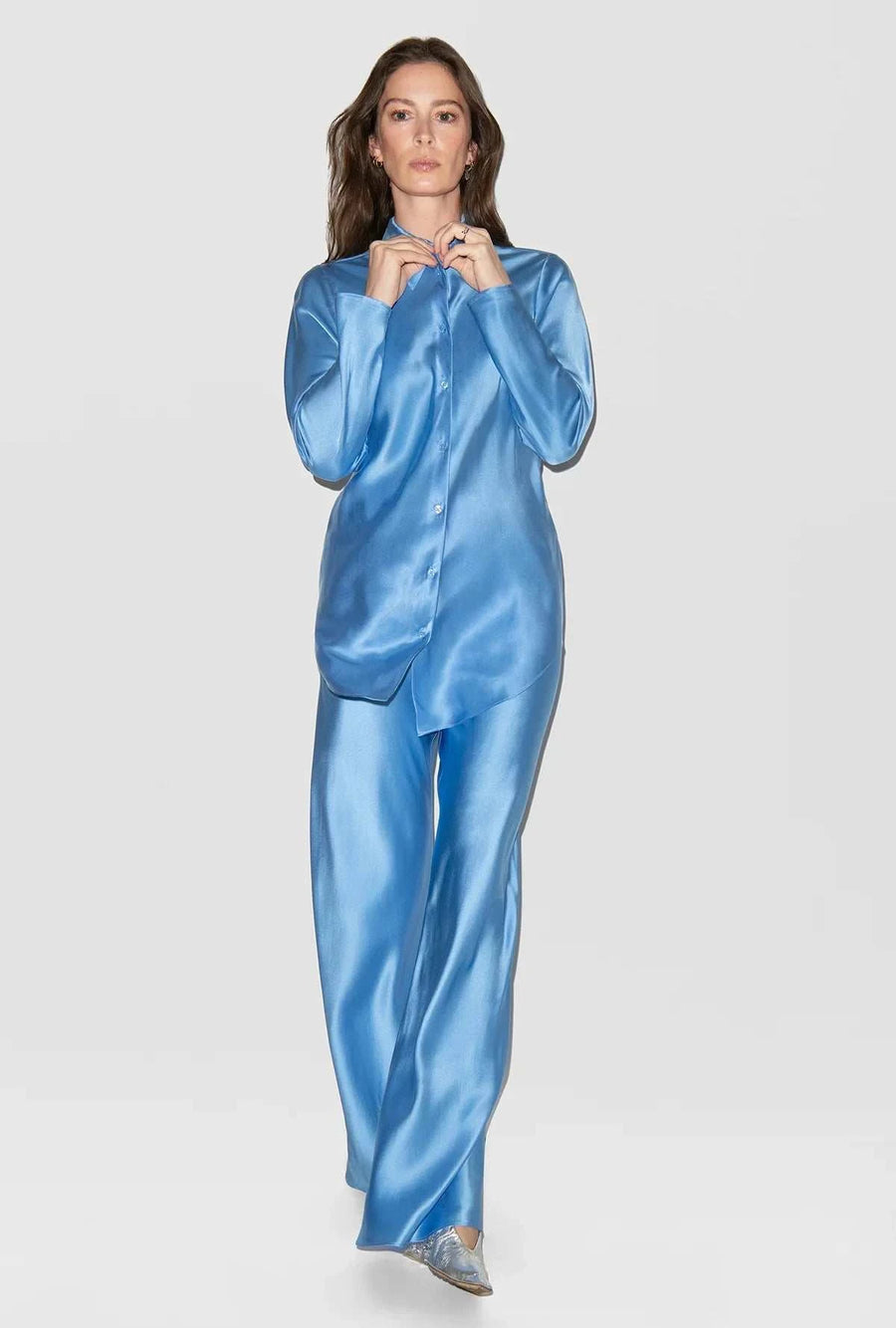 Silk Laundry Bias Cut Pants Mirage