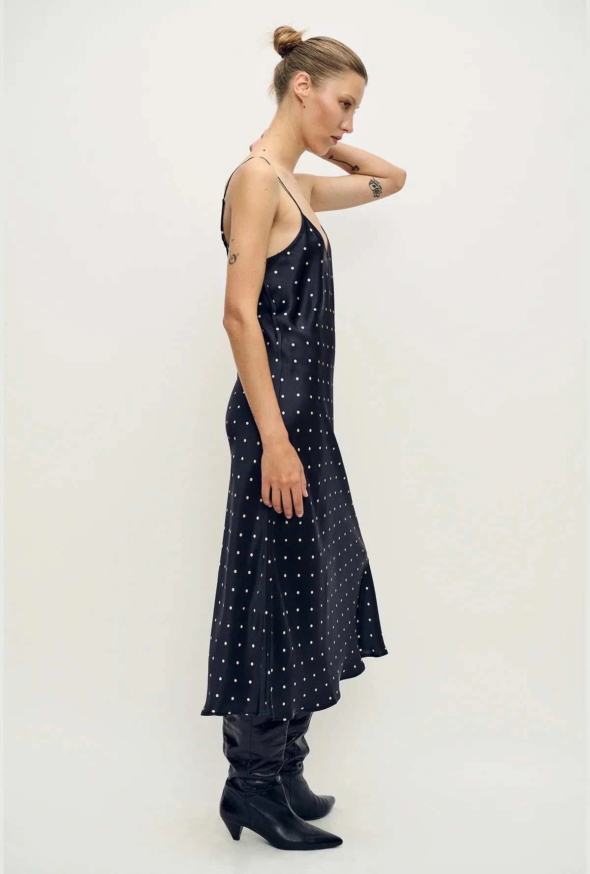 Silk Laundry 90s Slip Dress Polka Dot