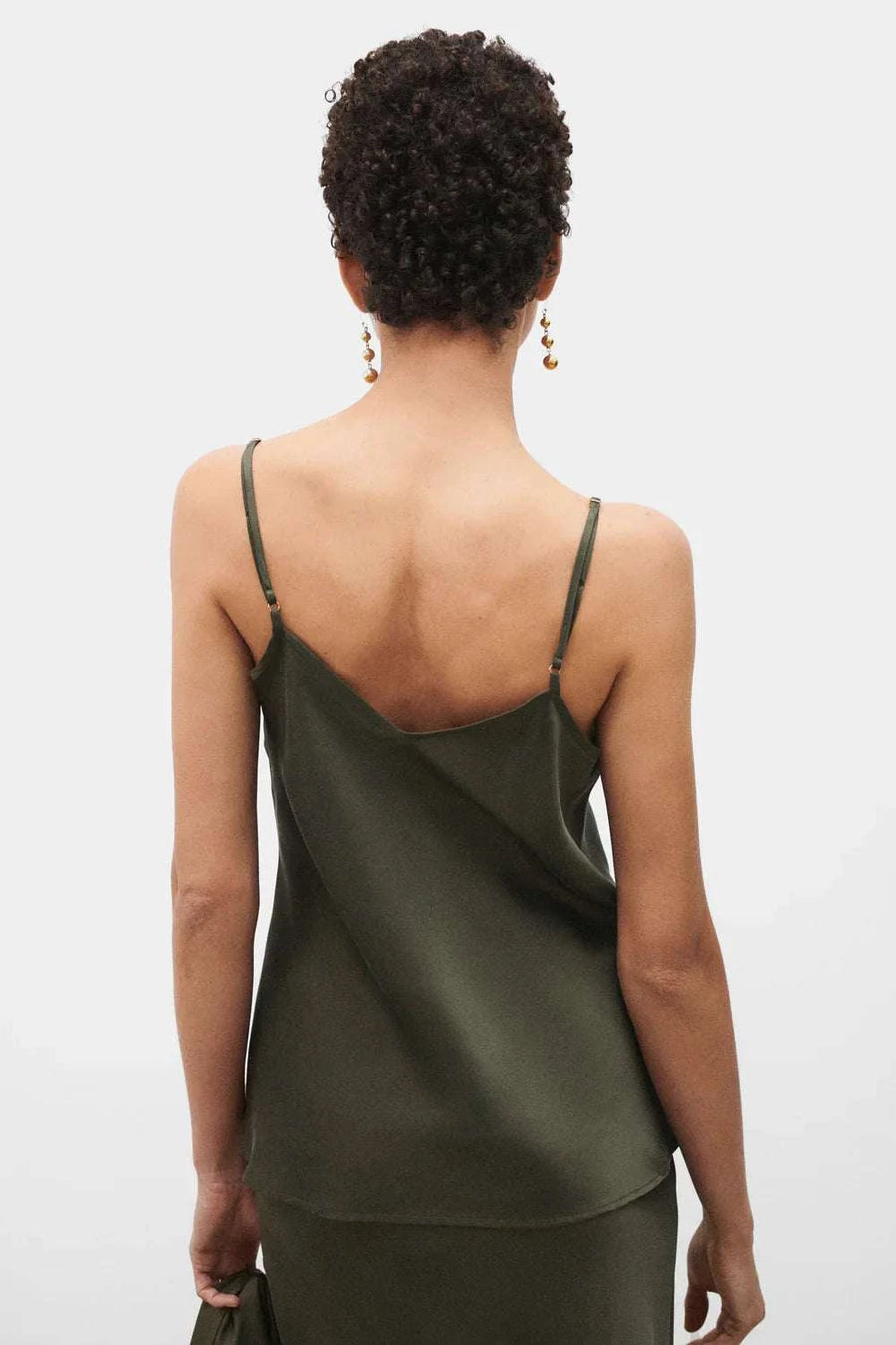 Silk Laundry Bias Cut Cami Pine