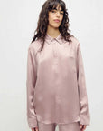 Silk Laundry Hammered Boyfriend Shirt Lasso