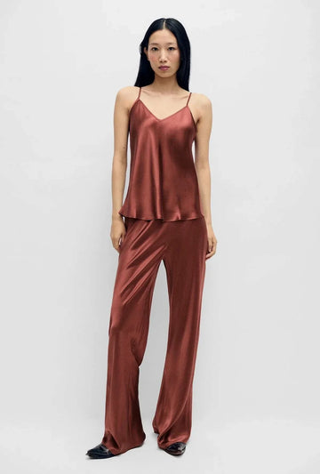 Silk Laundry Bias Cut Pants Canyon