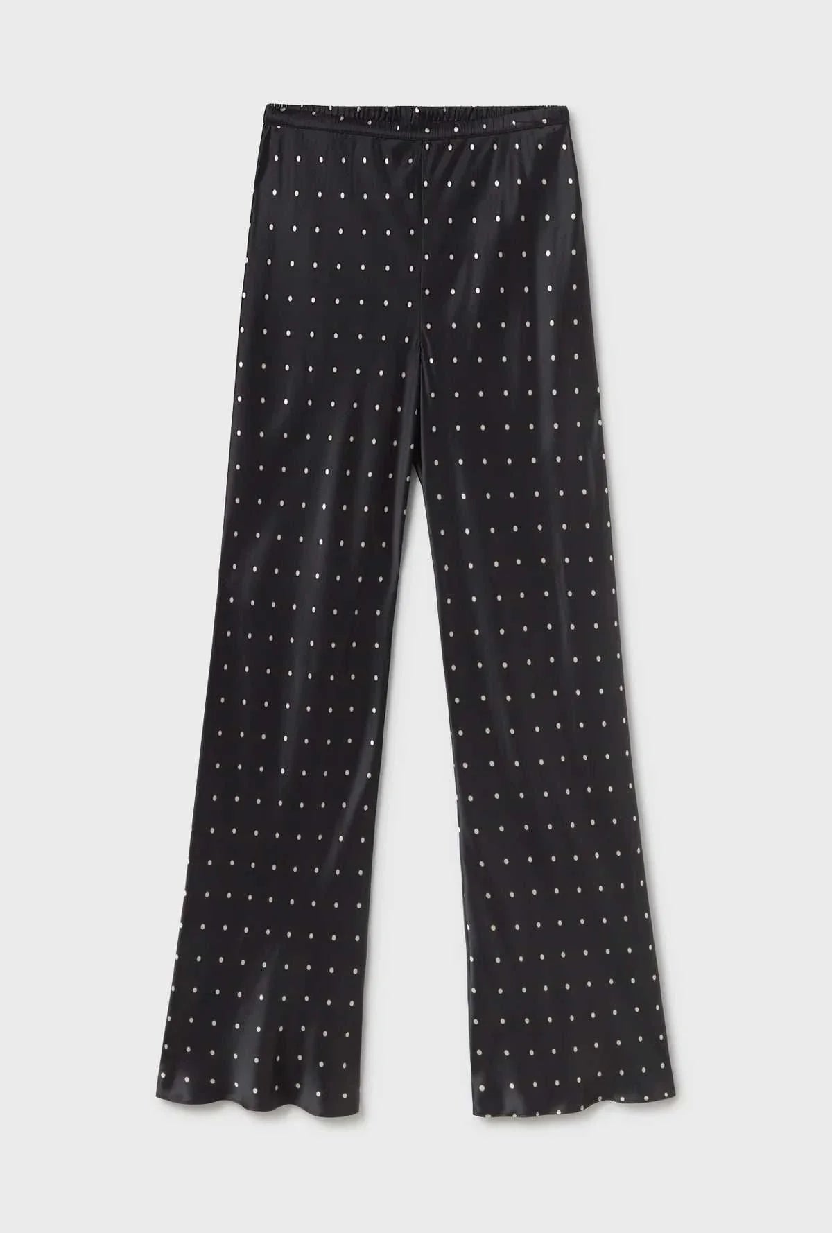 Silk Laundry Bias Cut Pants Small Polka Dots