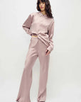 Silk Laundry Hammered Bias Cut Pants Lasso