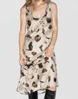 Silk Laundry Scoop Neck Dress Miracles Hazelnut
