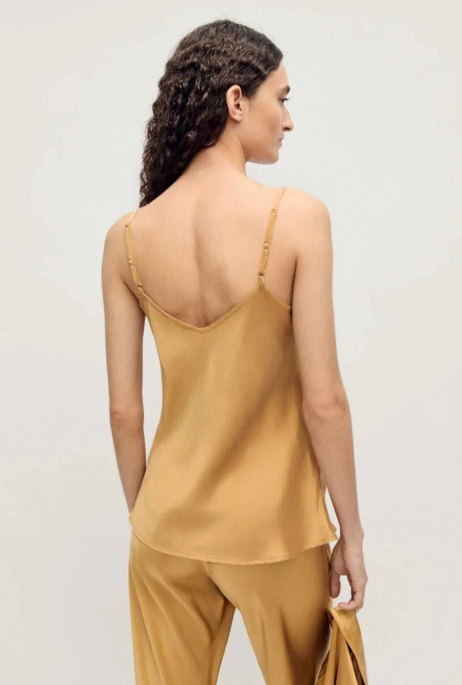 Silk Laundry Bias Cut Cami Cowrie
