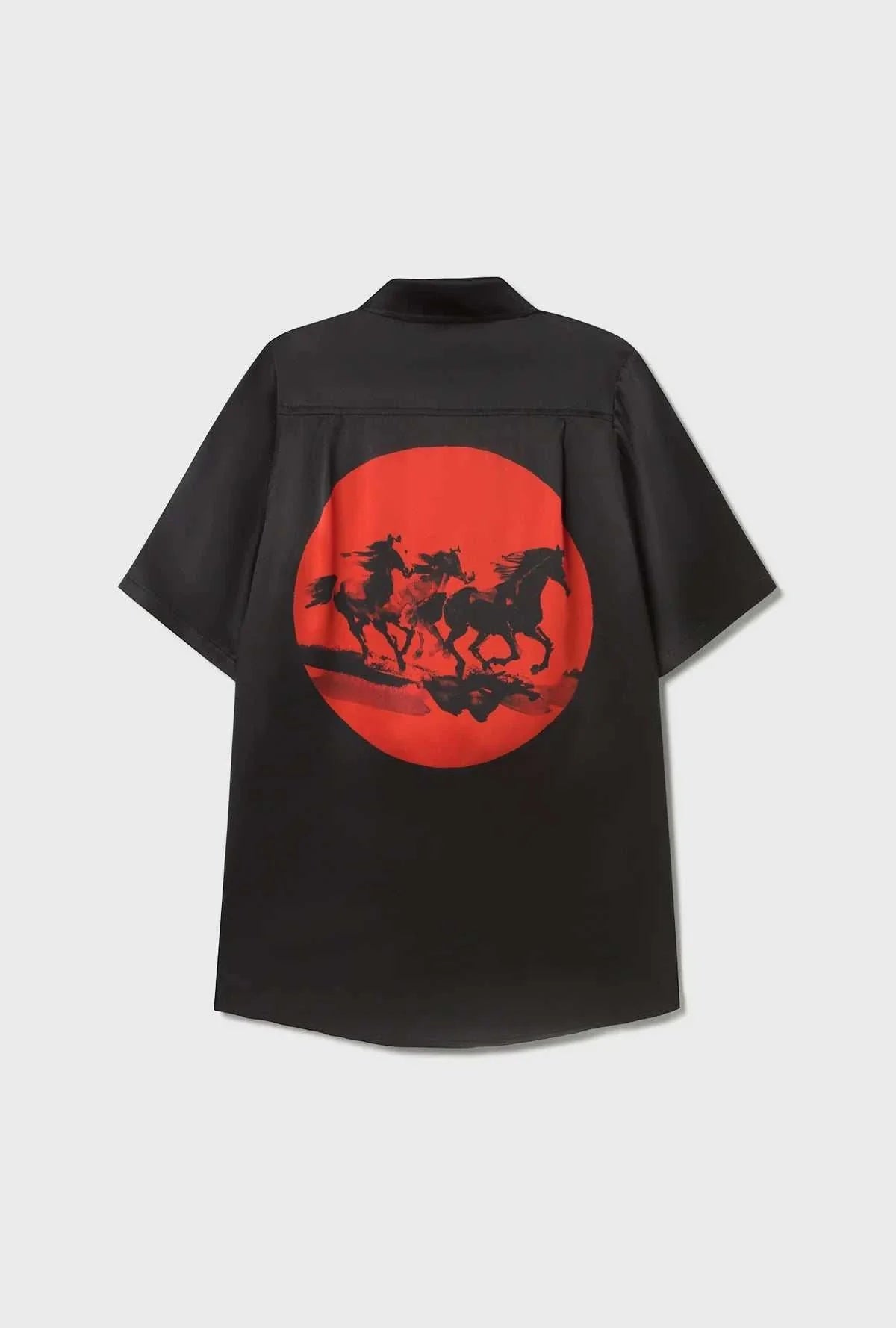Silk Laundry Short Sleeve Boyfriend Shirt Year Of The Horse