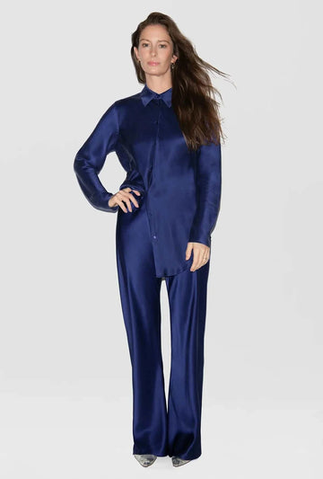 Silk Laundry Bias Cut Pants Purple Rain