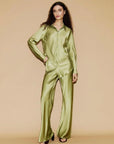 Silk Laundry Bias Cut Shirt Sage