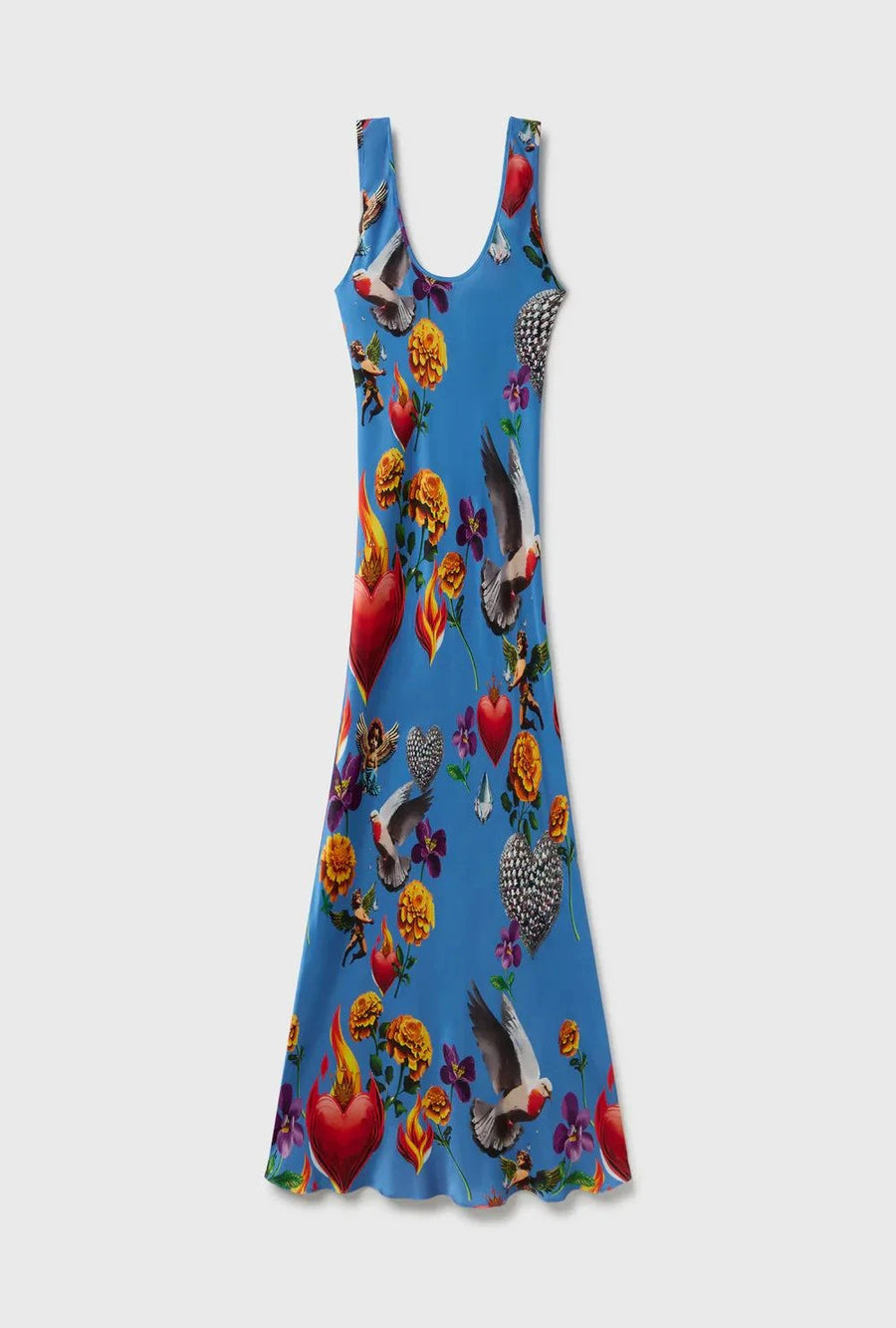Silk Laundry Scoop Neck Dress Dearly Beloved Mirage