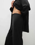 Silk Laundry Bias Cut Pants Black