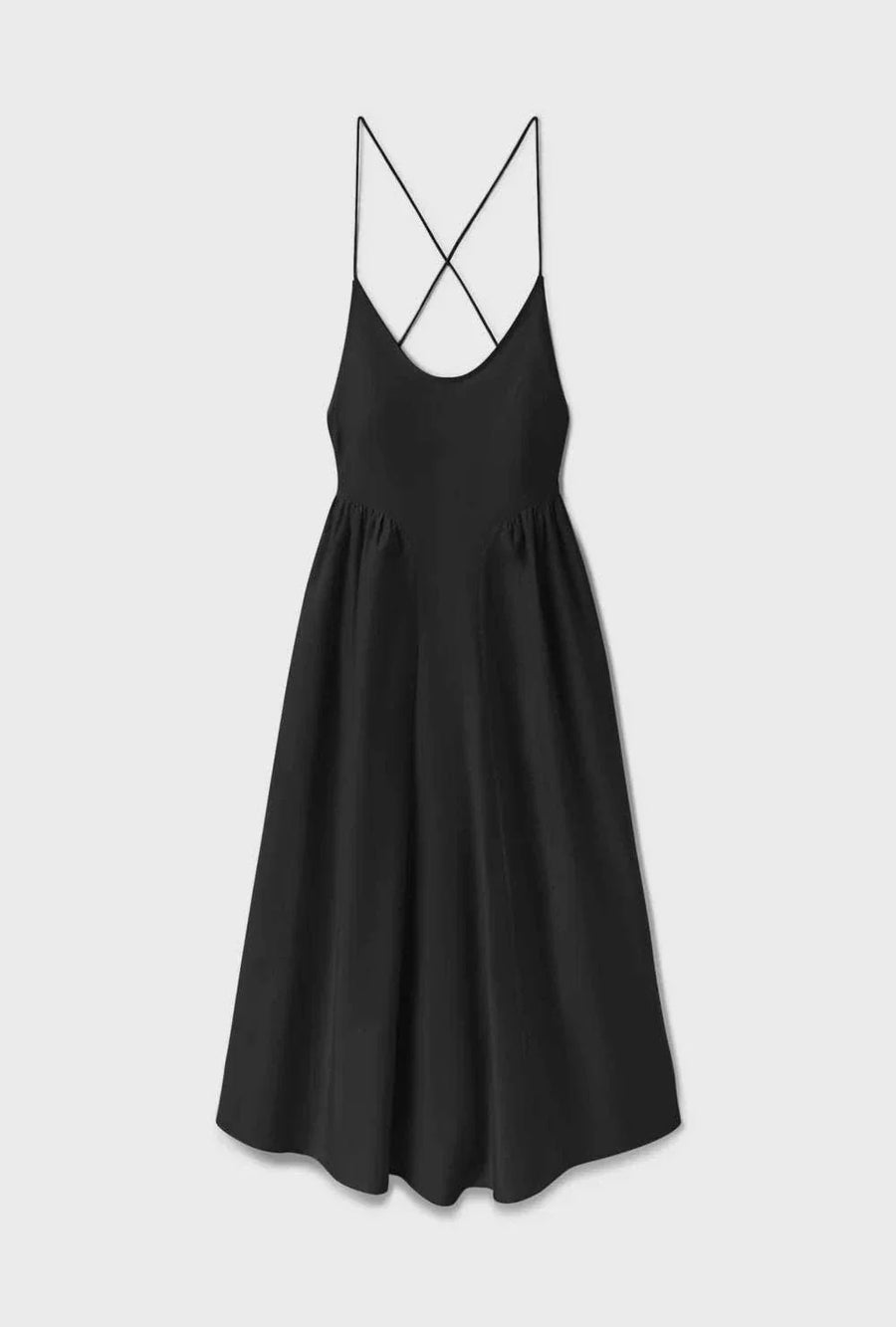 Silk Laundry Dive Dress Black
